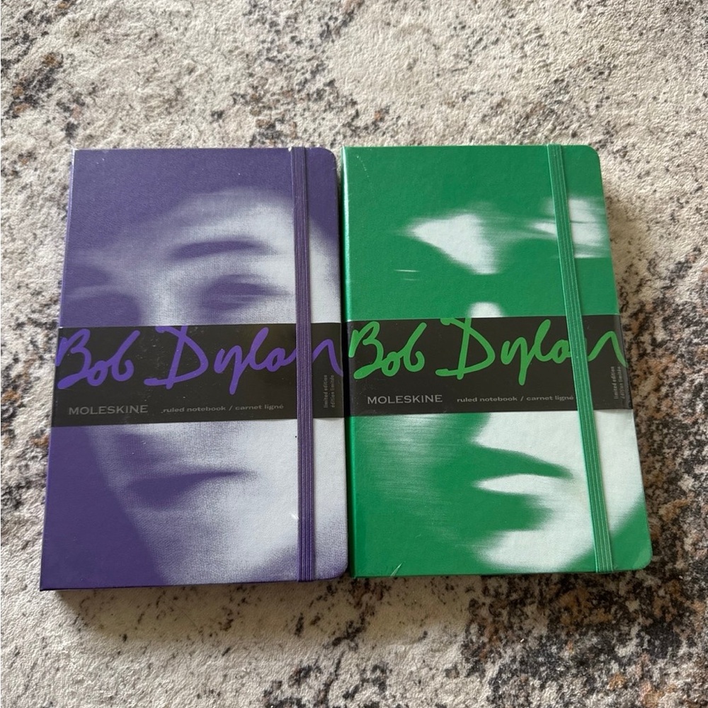 Moleskine Bob Dylan Purple and Green Notebooks